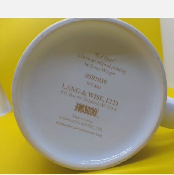 Lang & Wise Susan Winget Red Hats Mug 2004 Purple - Picture 11 of 11
